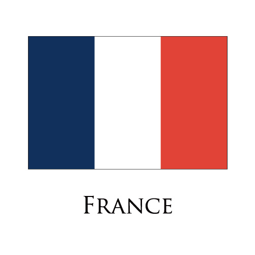 France flag logo iron on paper